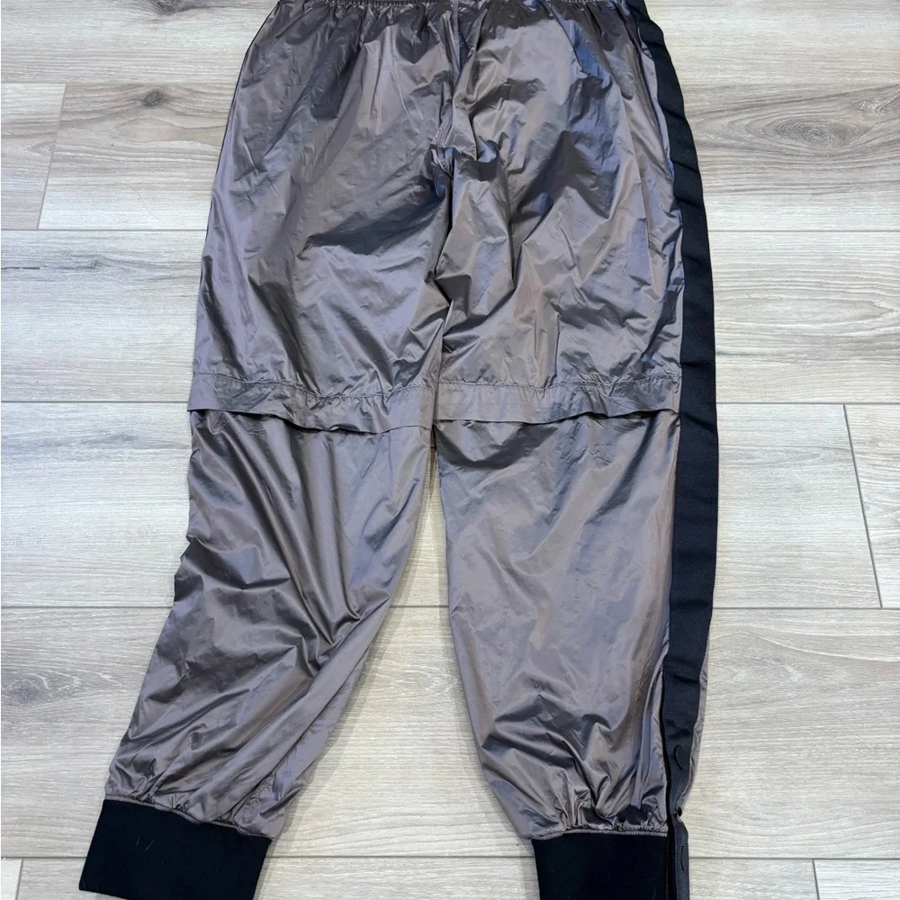Athleta Taupe Track Pants with Black Side Panels - Picture 4 of 4
